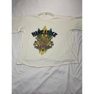 Vintage Single Stitch Hawaii Hang Loose Shaka Brah’ North Shore Shirt XL Cropped